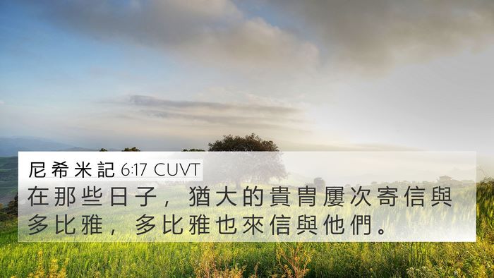 尼 希 米 記 6:17 CUVT Bible Verse Image