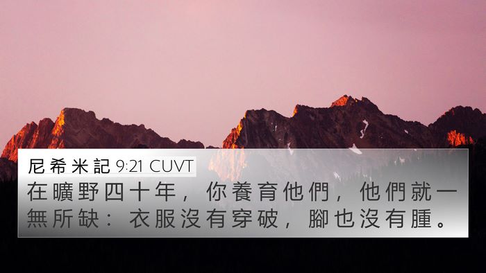 尼 希 米 記 9:21 CUVT Bible Verse Image