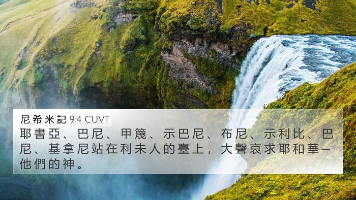 尼 希 米 記 9:4 CUVT Bible Verse Image