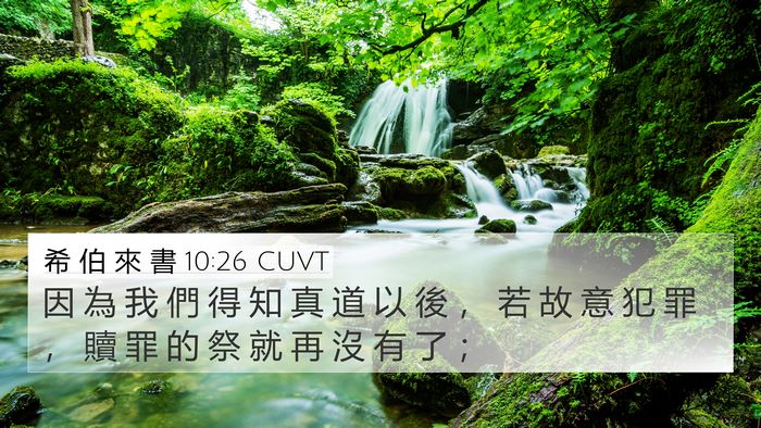 希 伯 來 書 10:26 CUVT Bible Verse Image