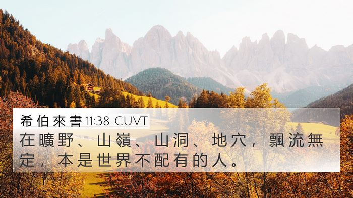 希 伯 來 書 11:38 CUVT Bible Verse Image
