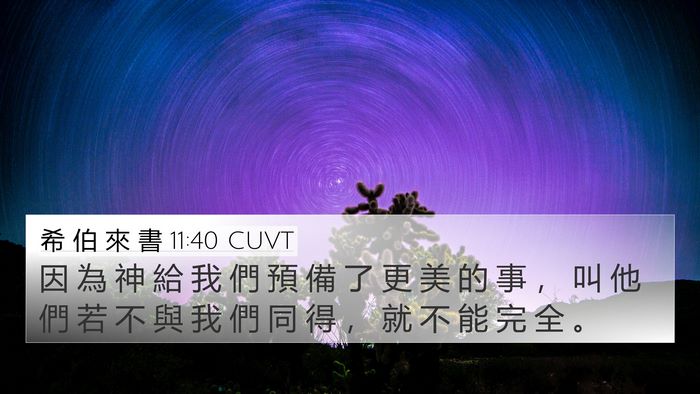 希 伯 來 書 11:40 CUVT Bible Verse Image
