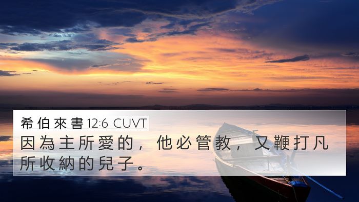 希 伯 來 書 12:6 CUVT Bible Verse Image