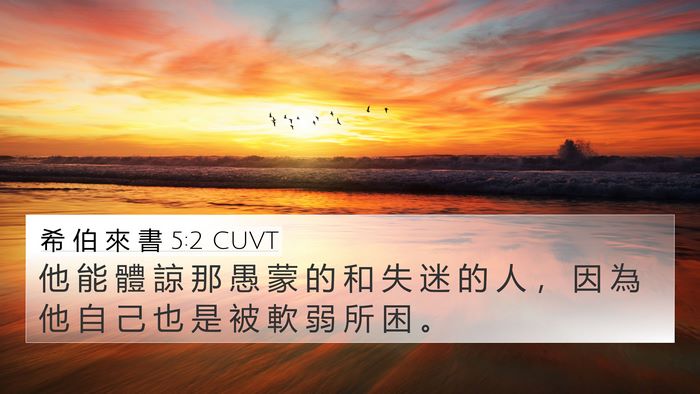 希 伯 來 書 5:2 CUVT Bible Verse Image