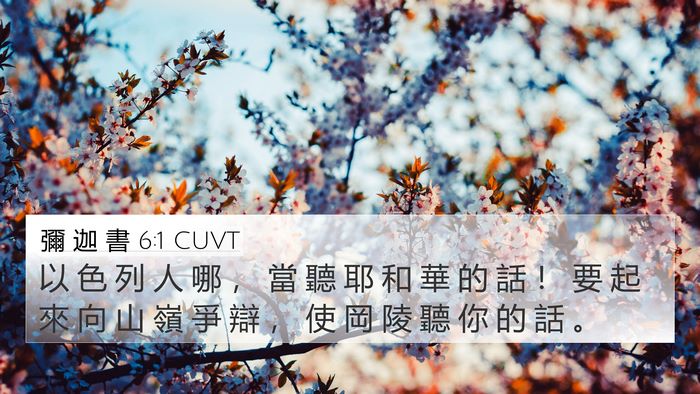 彌 迦 書 6:1 CUVT Bible Verse Image