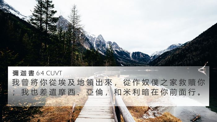 彌 迦 書 6:4 CUVT Bible Verse Image