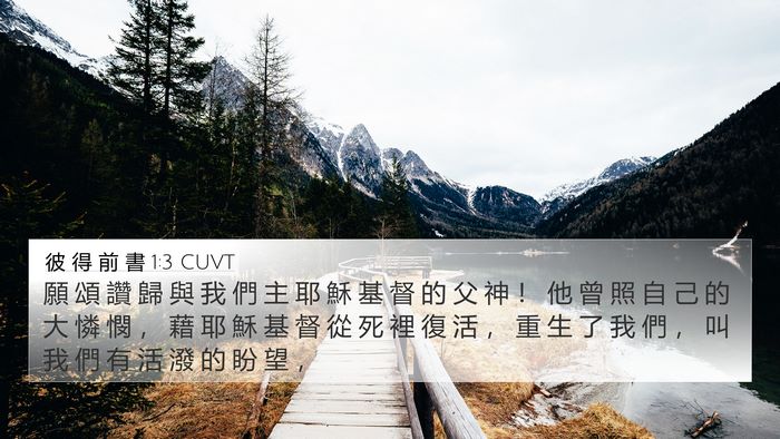 彼 得 前 書 1:3 CUVT Bible Verse Image