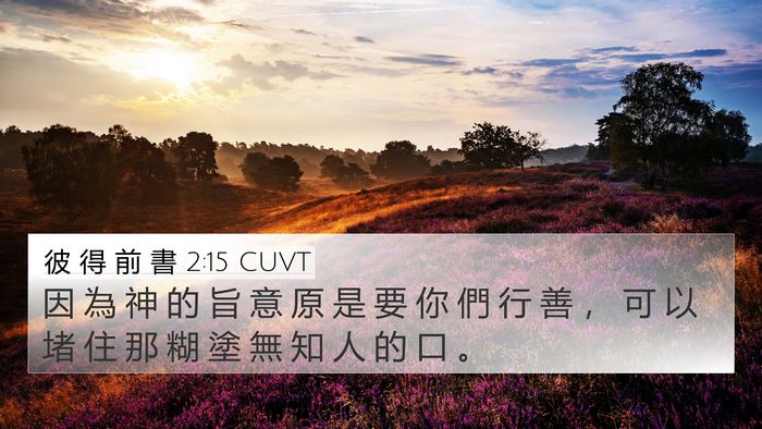 彼 得 前 書 2:15 CUVT Bible Verse Image