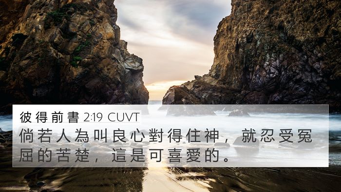 彼 得 前 書 2:19 CUVT Bible Verse Image