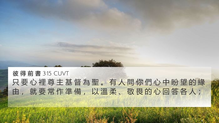 彼 得 前 書 3:15 CUVT Bible Verse Image