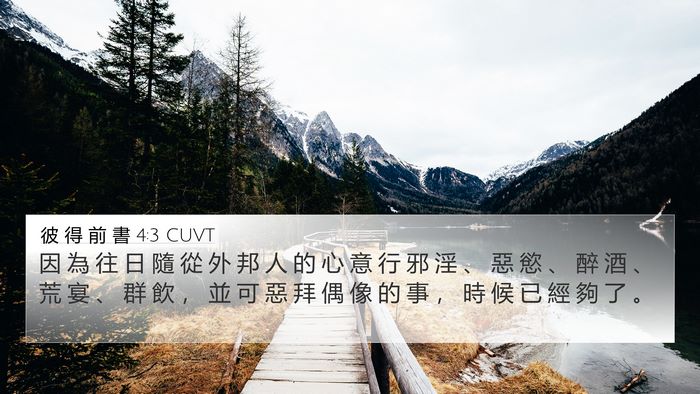 彼 得 前 書 4:3 CUVT Bible Verse Image