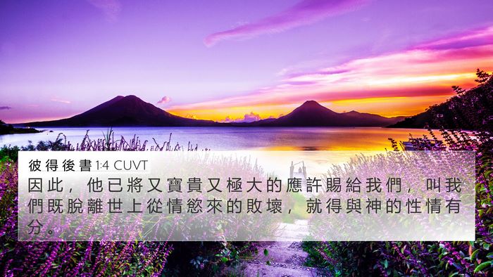 彼 得 後 書 1:4 CUVT Bible Verse Image