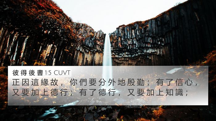 彼 得 後 書 1:5 CUVT Bible Verse Image