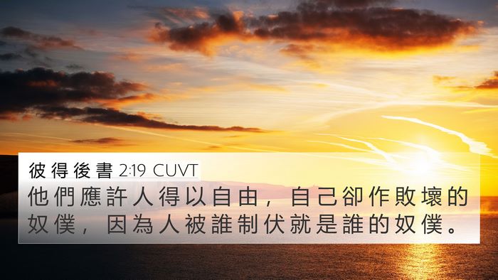 彼 得 後 書 2:19 CUVT Bible Verse Image
