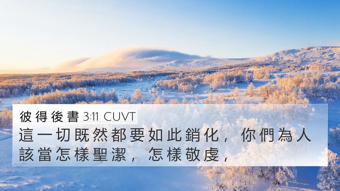 彼 得 後 書 3:11 CUVT 4K Wallpaper - 這 一 切 既 然 都 要 如 此 銷 化 ， - 4K Wallpaper Bible Verse