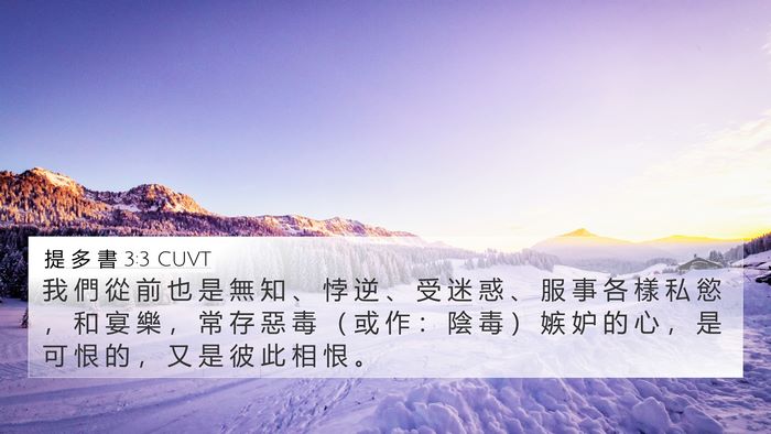 提 多 書 3:3 CUVT Bible Verse Image