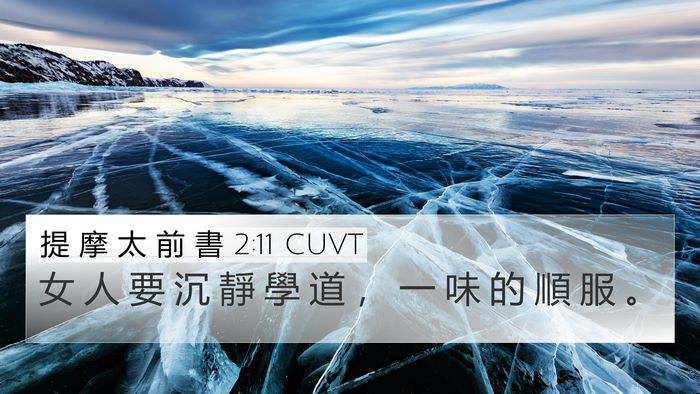 提 摩 太 前 書 2:11 CUVT Bible Verse Image