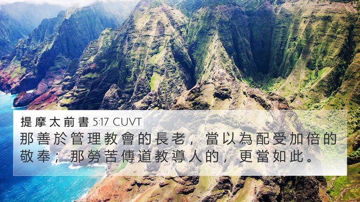 提 摩 太 前 書 5:17 CUVT Bible Verse Image