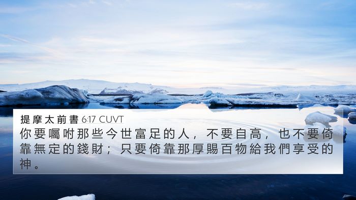 提 摩 太 前 書 6:17 CUVT Bible Verse Image