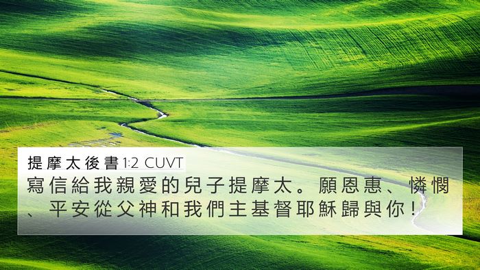 提 摩 太 後 書 1:2 CUVT Bible Verse Image