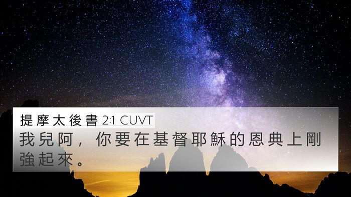 提 摩 太 後 書 2:1 CUVT Bible Verse Image
