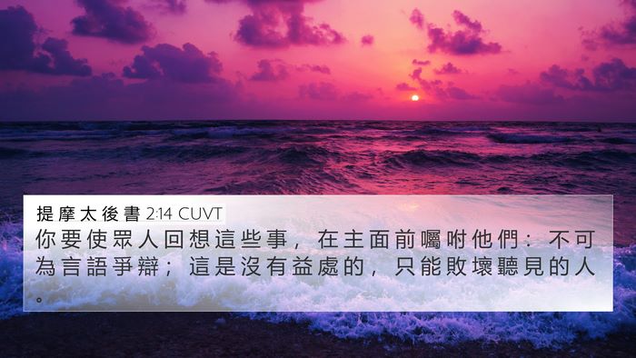 提 摩 太 後 書 2:14 CUVT Bible Verse Image