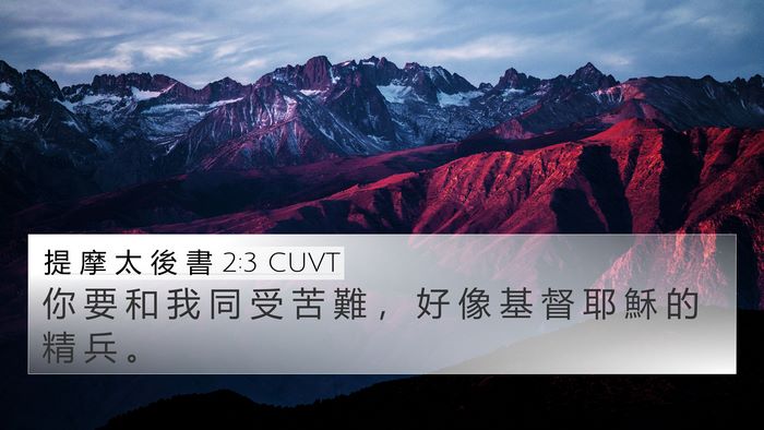 提 摩 太 後 書 2:3 CUVT Bible Verse Image