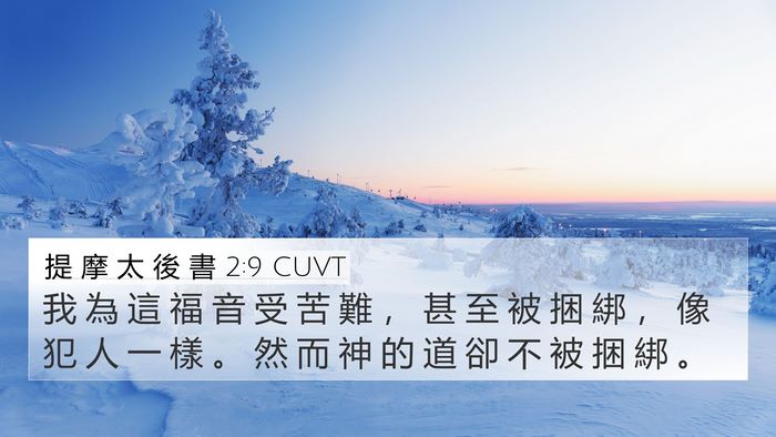 提 摩 太 後 書 2:9 CUVT Bible Verse Image
