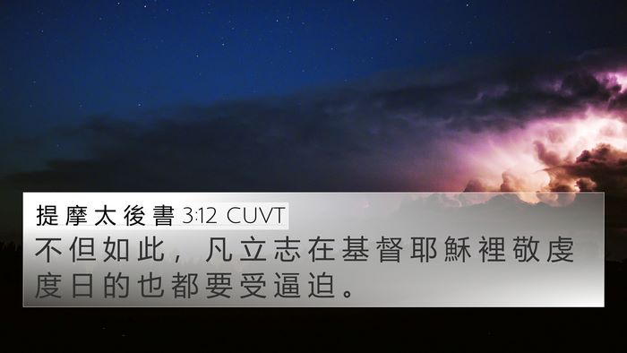 提 摩 太 後 書 3:12 CUVT Bible Verse Image
