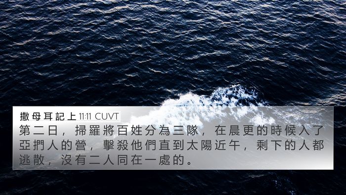 撒 母 耳 記 上 11:11 CUVT Bible Verse Image