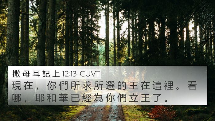 撒 母 耳 記 上 12:13 CUVT Bible Verse Image