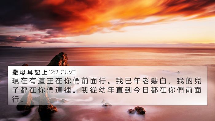 撒 母 耳 記 上 12:2 CUVT 4K Wallpaper - 現 在 有 這 王 在 你 們 前 面 行 。 - 4K Wallpaper Bible Verse
