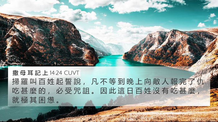 撒 母 耳 記 上 14:24 CUVT Bible Verse Image