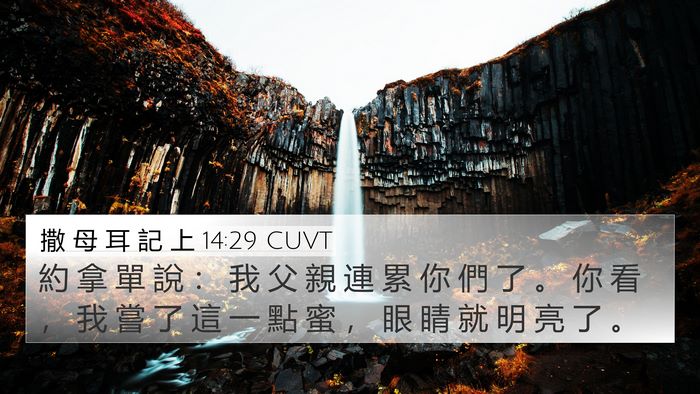 撒 母 耳 記 上 14:29 CUVT Bible Verse Image
