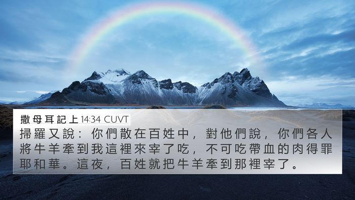 撒 母 耳 記 上 14:34 CUVT 4K Wallpaper - 掃 羅 又 說 ： 你 們 散 在 百 姓 中 - 4K Wallpaper Bible Verse