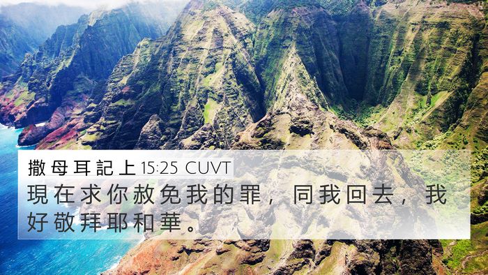 撒 母 耳 記 上 15:25 CUVT Bible Verse Image