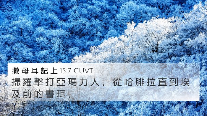 撒 母 耳 記 上 15:7 CUVT Bible Verse Image