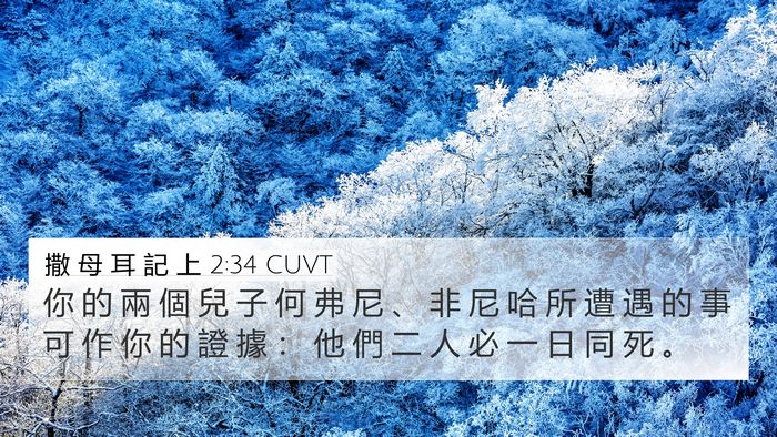 撒 母 耳 記 上 2:34 CUVT Bible Verse Image