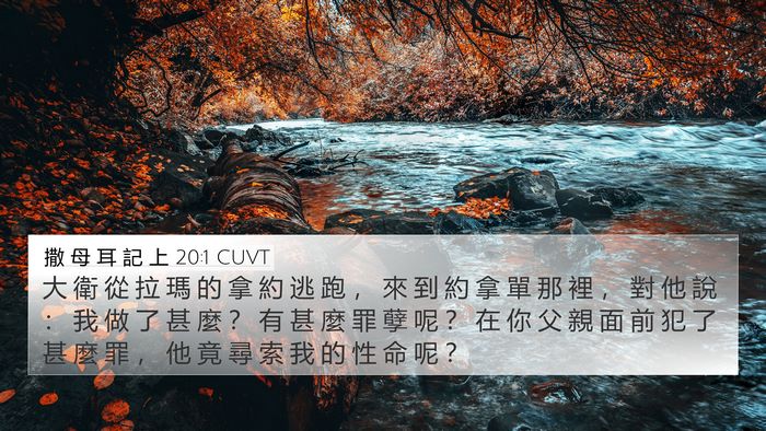 撒 母 耳 記 上 20:1 CUVT Bible Verse Image