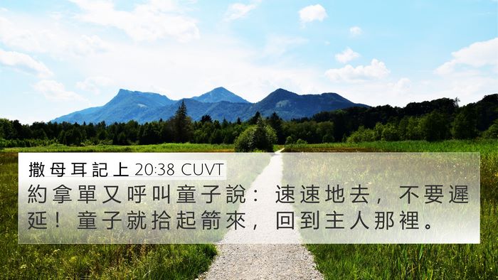撒 母 耳 記 上 20:38 CUVT Bible Verse Image