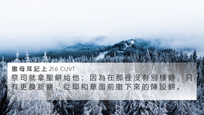 撒 母 耳 記 上 21:6 CUVT Bible Verse Image