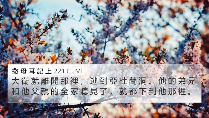 撒 母 耳 記 上 22:1 CUVT Bible Verse Image
