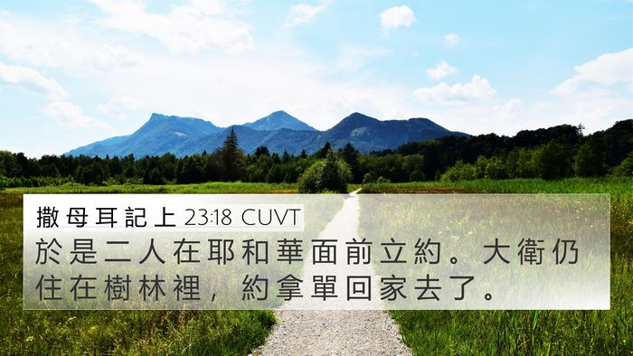 撒 母 耳 記 上 23:18 CUVT Bible Verse Image