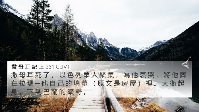 撒 母 耳 記 上 25:1 CUVT Bible Verse Image