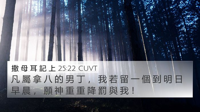 撒 母 耳 記 上 25:22 CUVT Bible Verse Image
