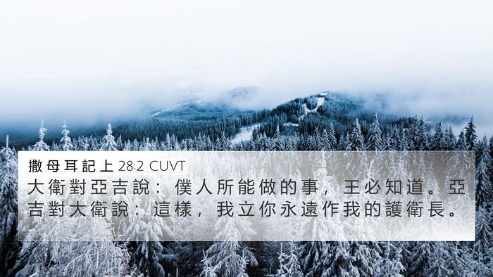 撒 母 耳 記 上 28:2 CUVT 4K Wallpaper - 大 衛 對 亞 吉 說 ： 僕 人 所 能 做 - 4K Wallpaper Bible Verse