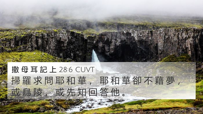 撒 母 耳 記 上 28:6 CUVT Bible Verse Image