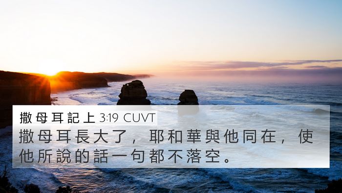 撒 母 耳 記 上 3:19 CUVT Bible Verse Image