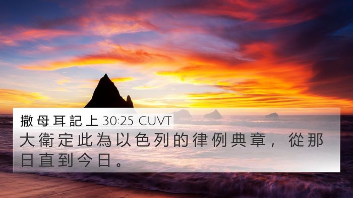 撒 母 耳 記 上 30:25 CUVT Bible Verse Image