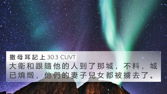 撒 母 耳 記 上 30:3 CUVT Bible Verse Image